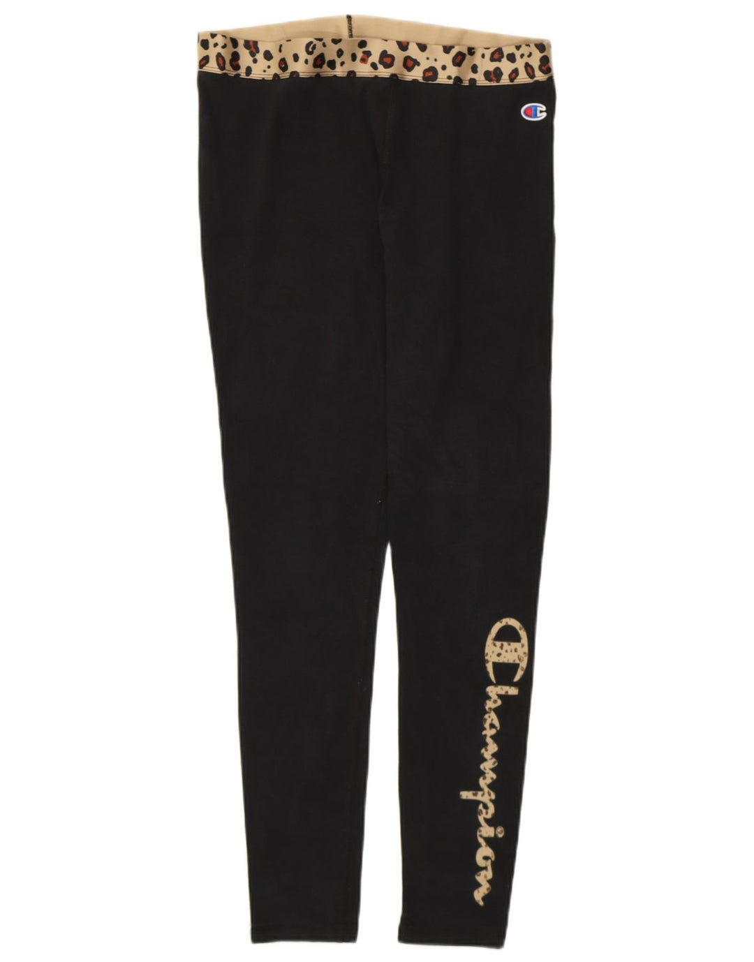 Champion Leggings graphiques pour femme UK 42, imprimé animal noir moyen