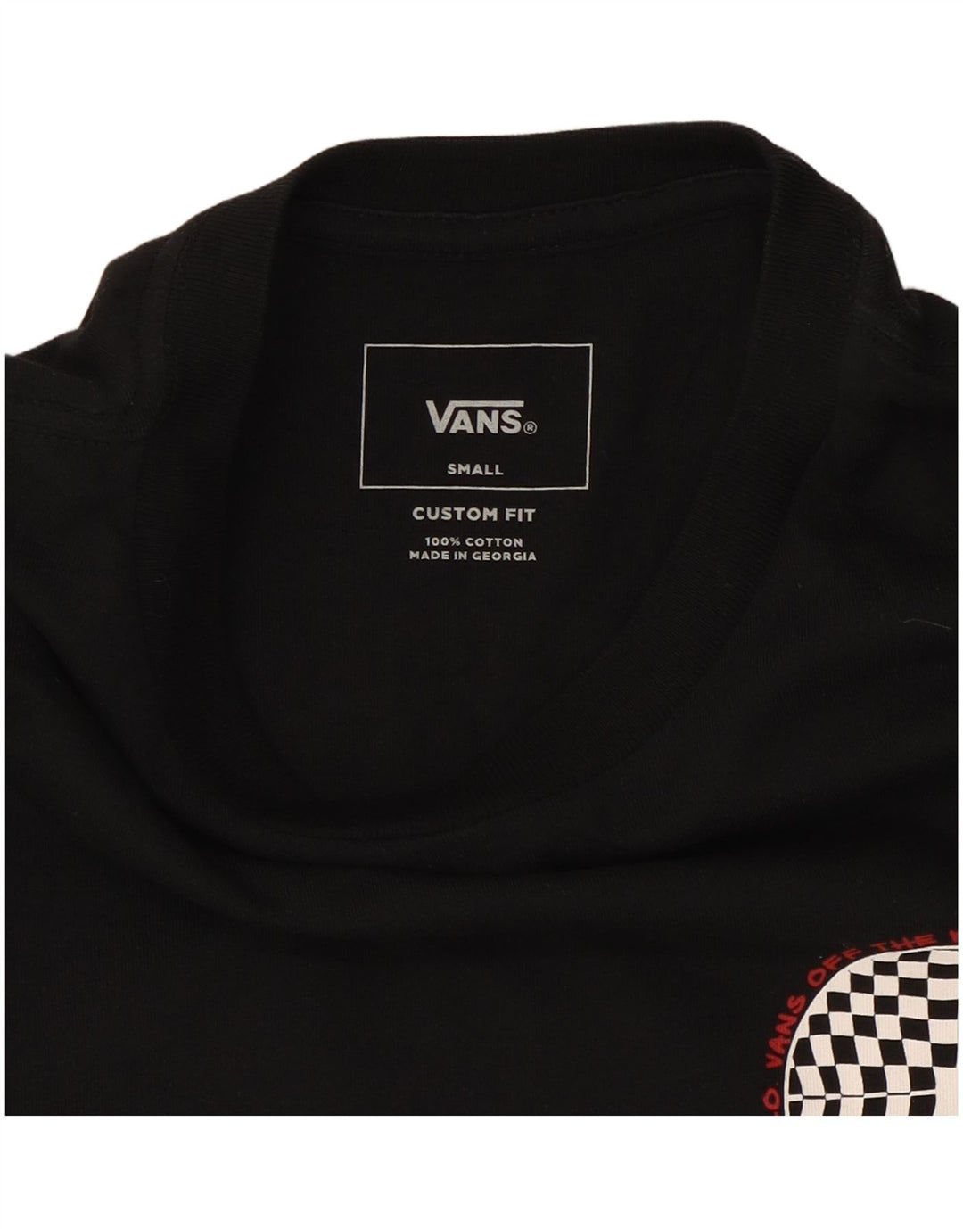Vans T-shirt graphique pour hommes, petit haut en coton noir