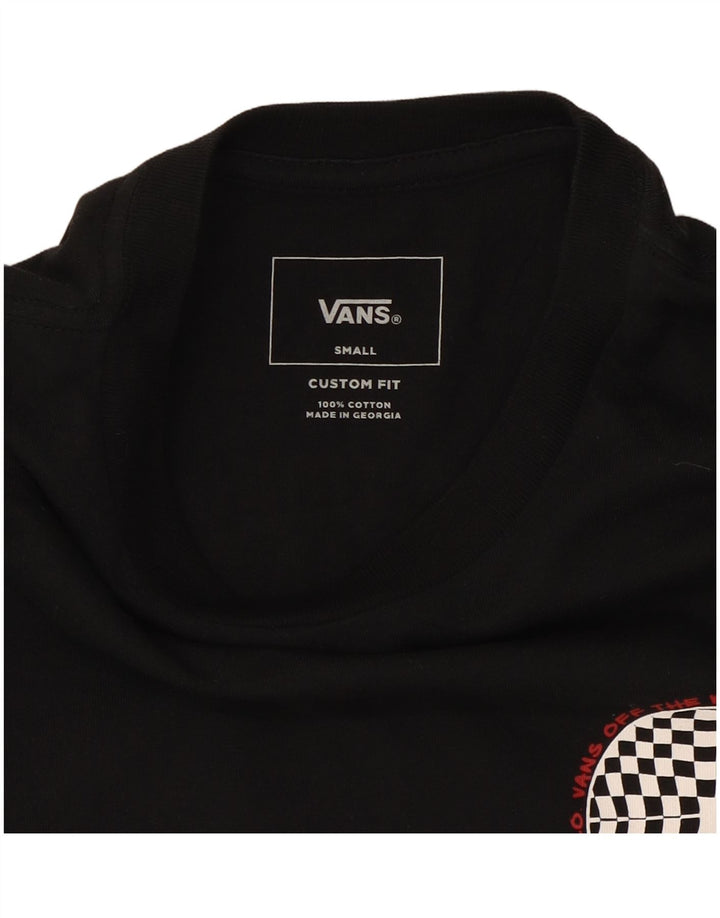 Vans T-shirt graphique pour hommes, petit haut en coton noir