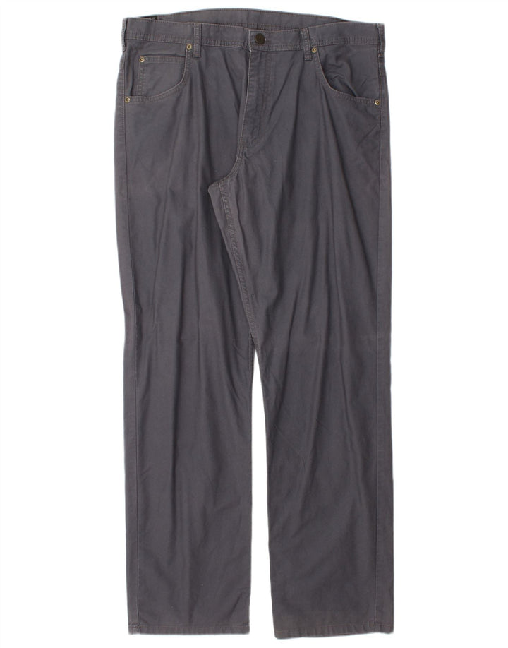 Lee Pantalon décontracté droit Brooklyn pour homme W36 L32 Gris Coton