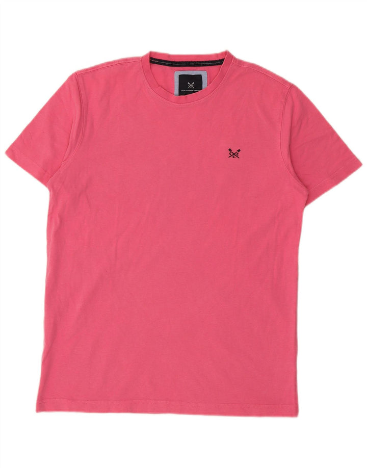 CREW CLOTHING T-Shirt Homme Haut Petit Rose Coton