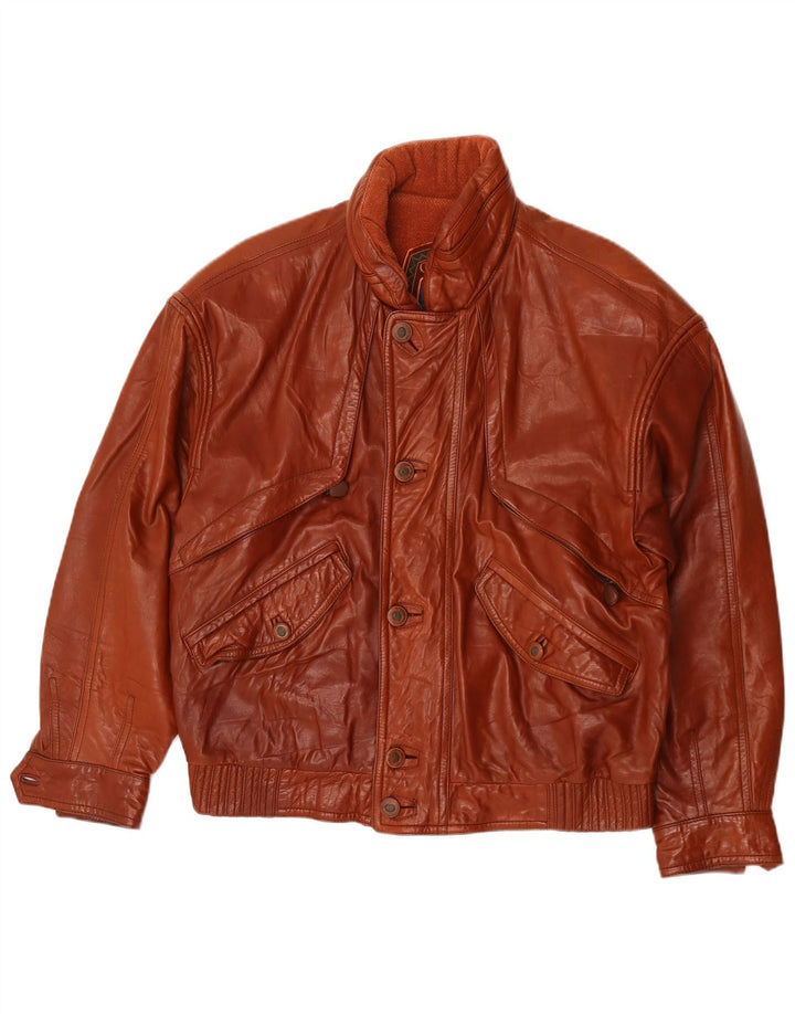 Gimo's Veste en cuir pour homme UK 42 XL Marron