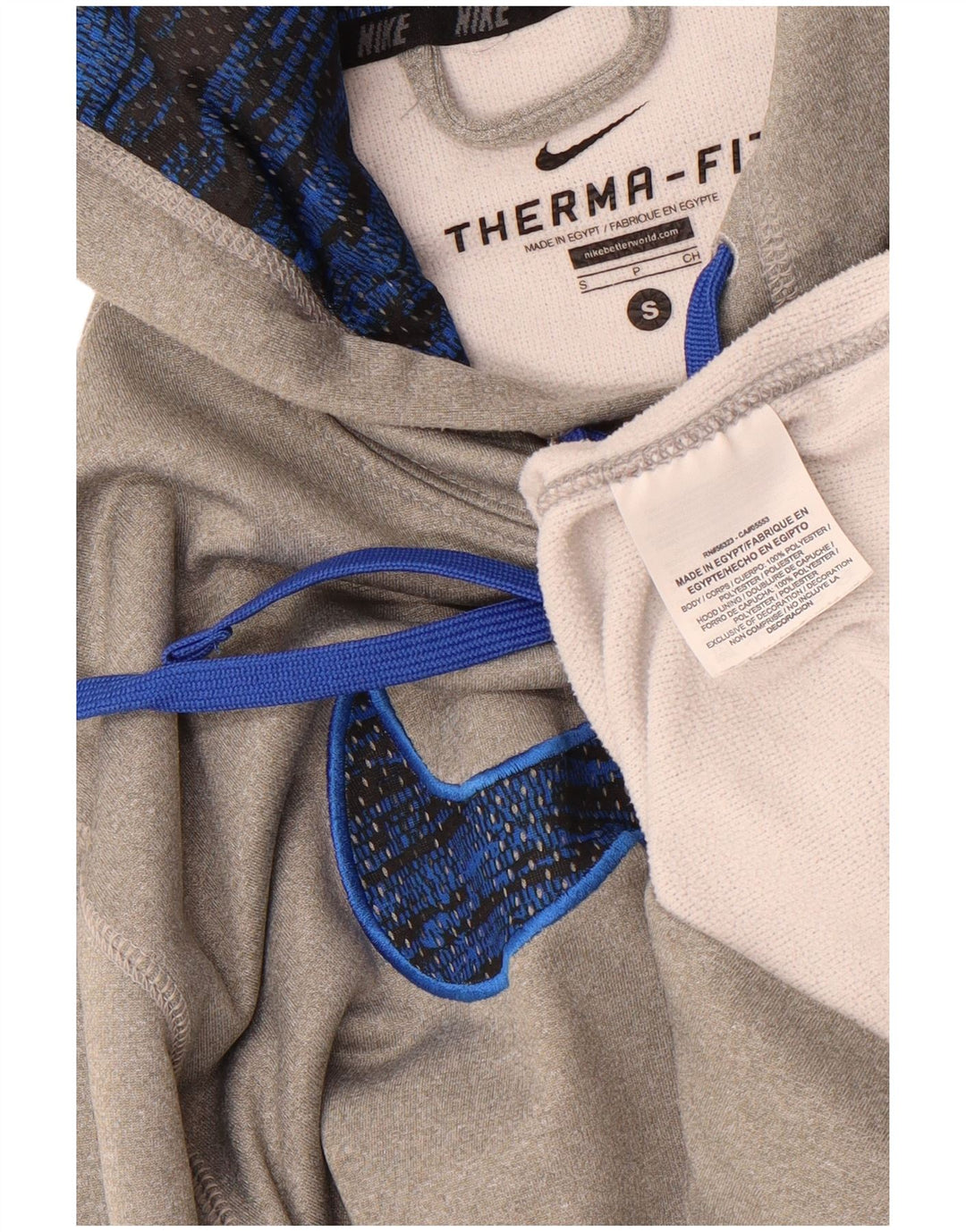 Nike Pull à capuche graphique Therma-Fit pour homme Petit gris Polyester