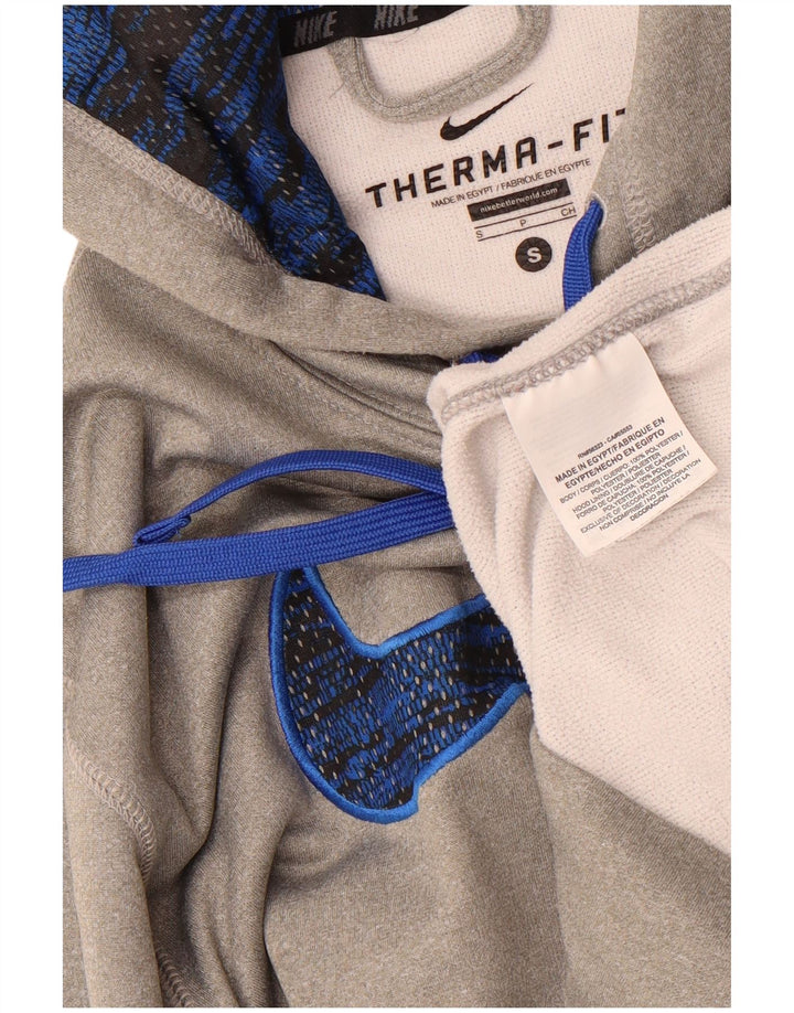Nike Pull à capuche graphique Therma-Fit pour homme Petit gris Polyester