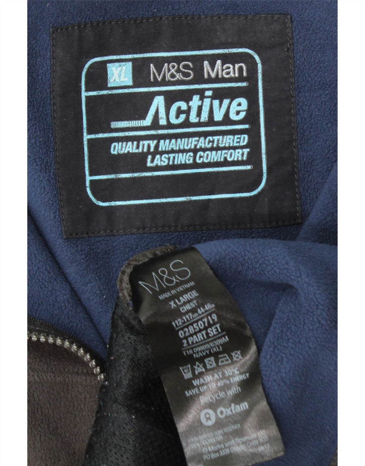 Marks & Spencer Veste polaire pour homme UK 42 XL Bleu marine Polyester