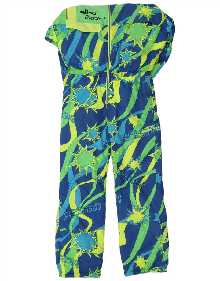 Elho Combinaison de ski graphique pour homme Large Bleu Géométrique