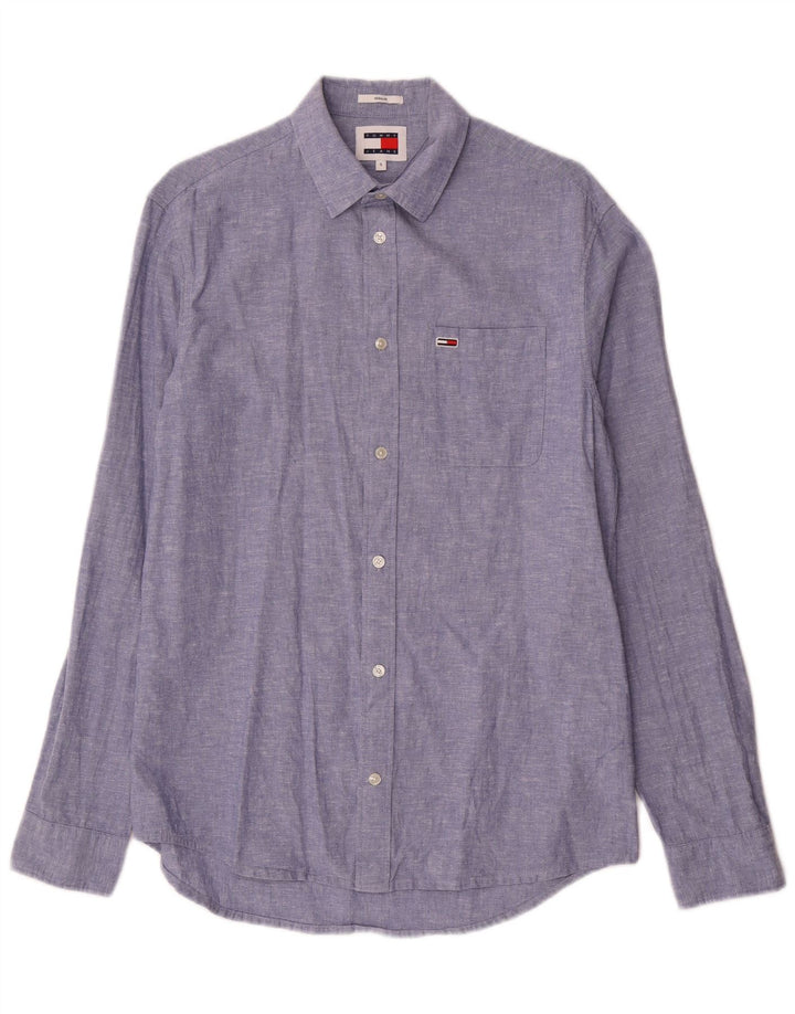 Tommy Hilfiger Chemise Regular Fit Homme Petit Bleu Coton