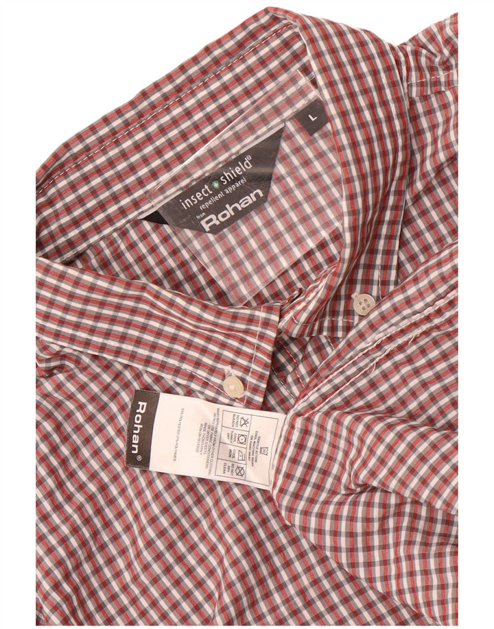 Rohan Chemise Homme Grand Carreau Rouge Polyester