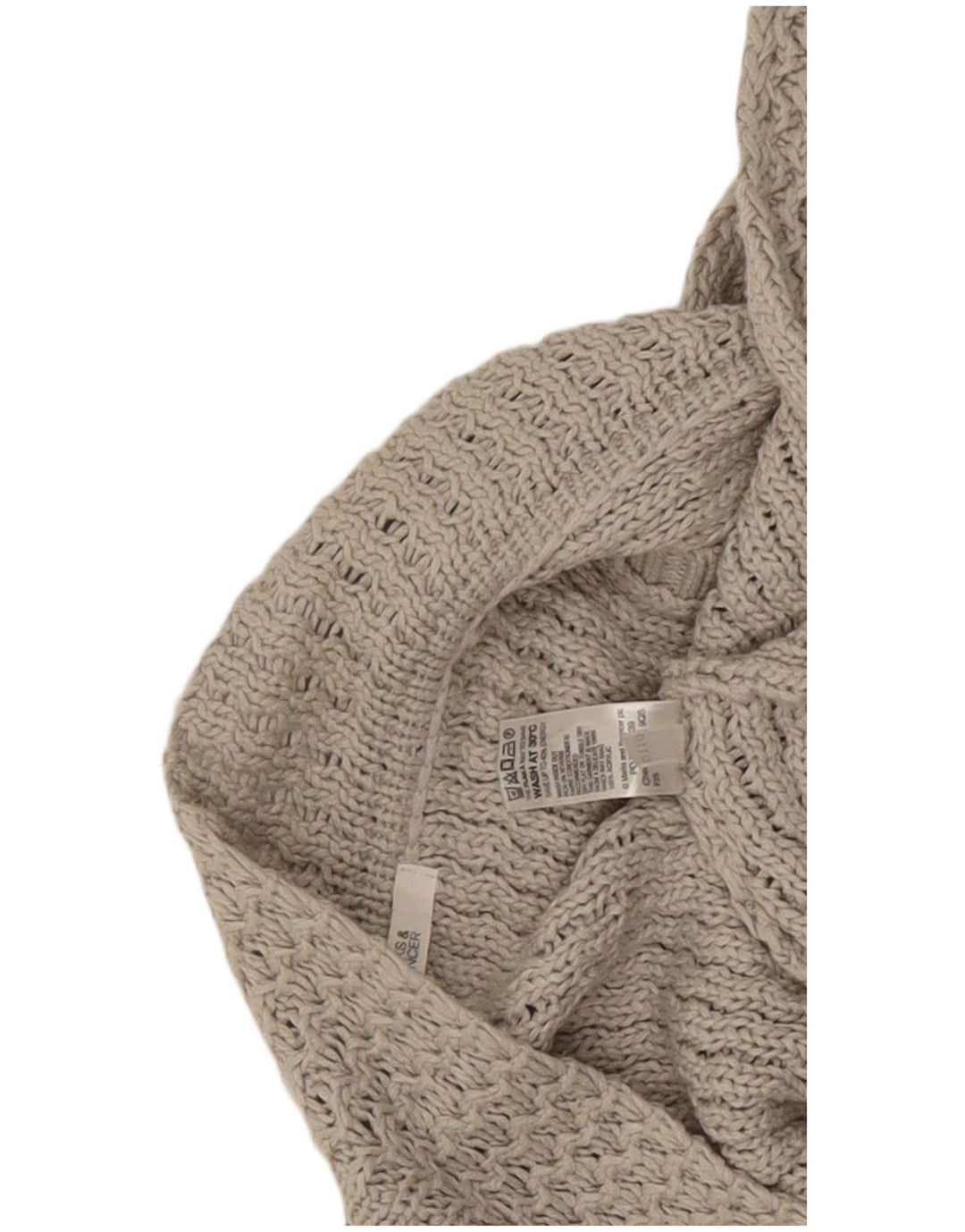 Marks & Spencer Pull cardigan ouvert sans manches pour femme UK 10 Petit Gris
