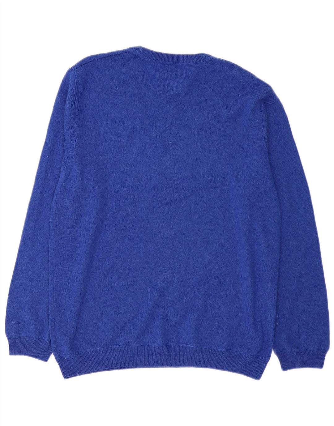Marks & Spencer Pull à col rond pour homme en laine bleue Taille L