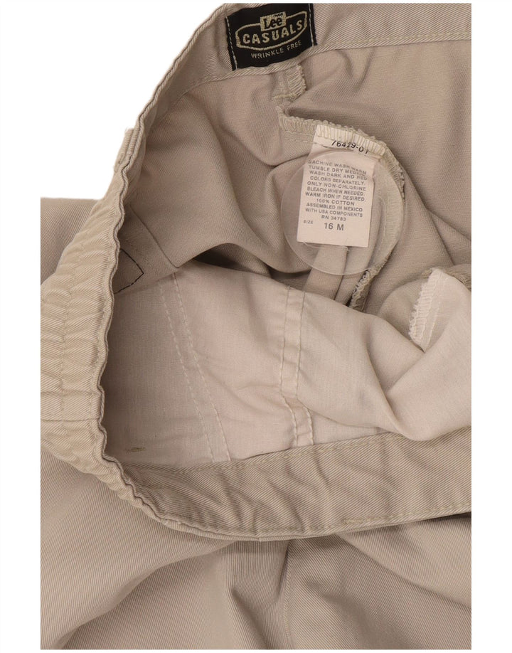 LEE Pantalon chino taille haute pour femme US 16 2XL W40 L29 Coton beige