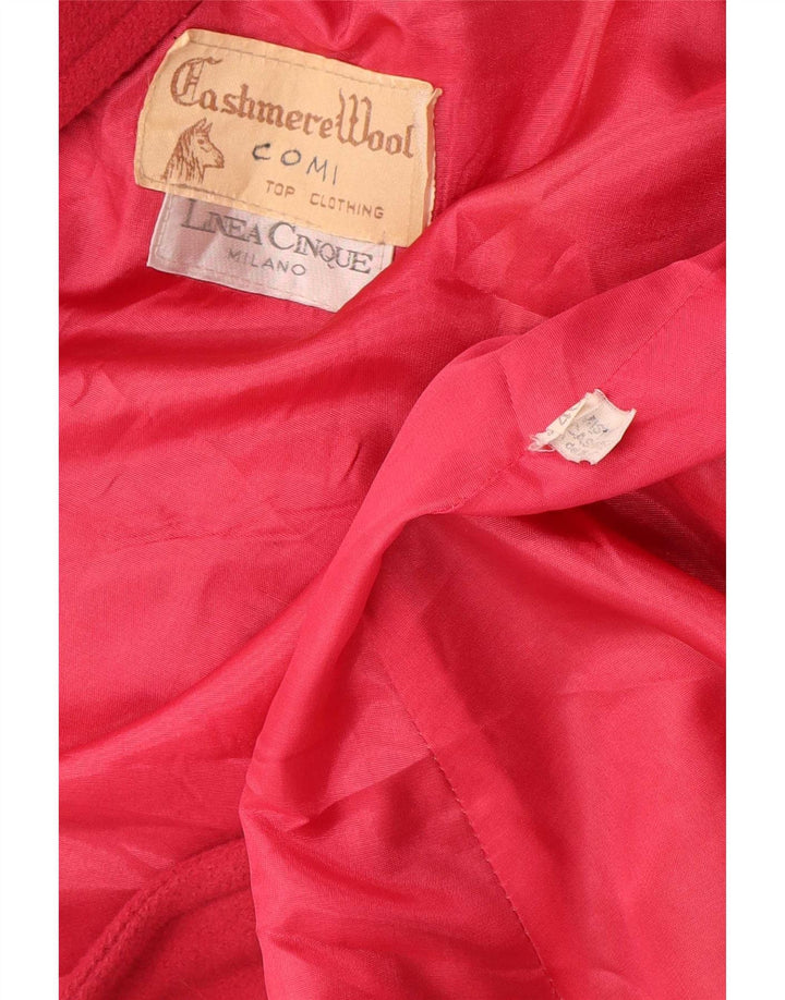 Linea Cinque Pardessus Oversize Femme IT 46 Grand Cachemire Rouge