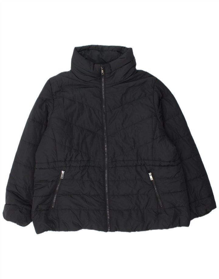 Marks & Spencer Veste matelassée à capuche pour femme UK 22 3XL Noir Polyester