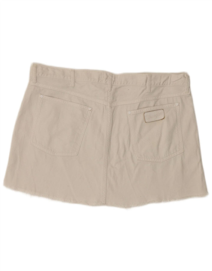 Wrangler Mini jupe en jean pour femme W36 en coton blanc