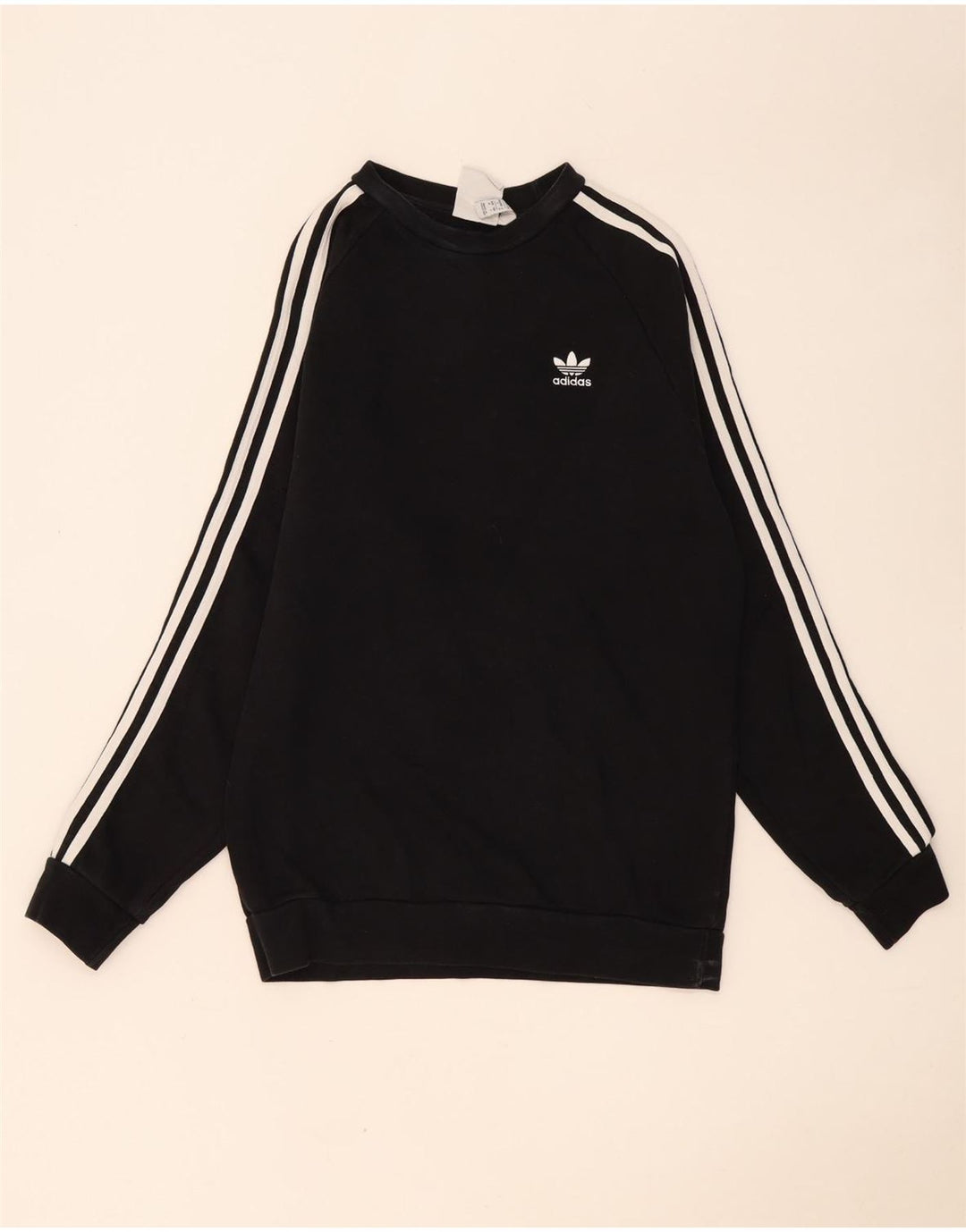 Adidas Sweat-shirt pour homme en coton noir Taille S