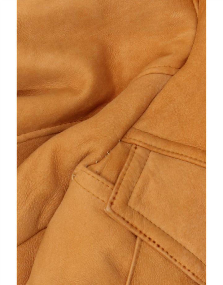 Veste en peau de mouton homme vintage UK 40 Grande peau de mouton beige