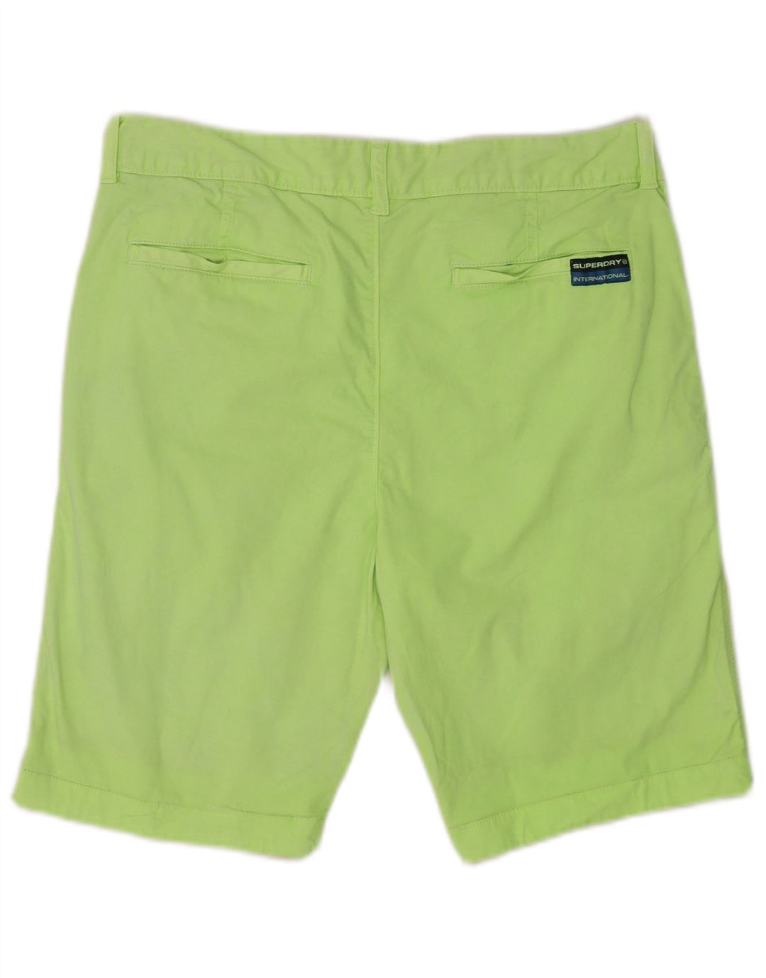 Superdry Short Chino Homme Petit W29 Vert Coton