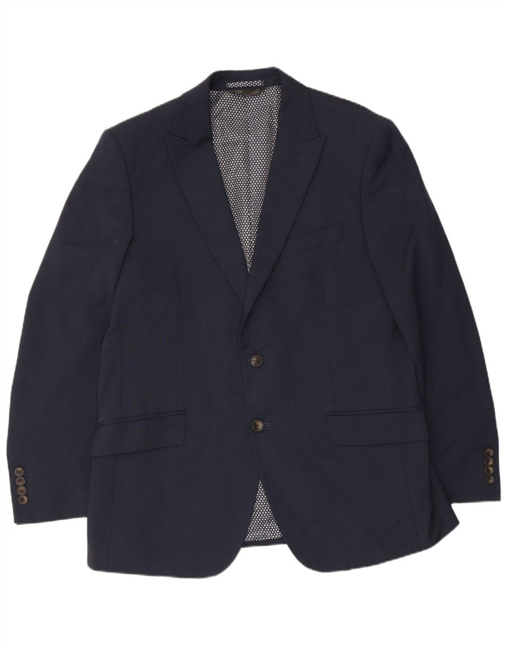 MARKS & SPENCER Veste blazer à 2 boutons pour homme UK 42 Large Bleu marine