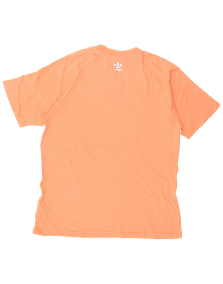 Adidas T-shirt graphique pour homme en coton orange moyen