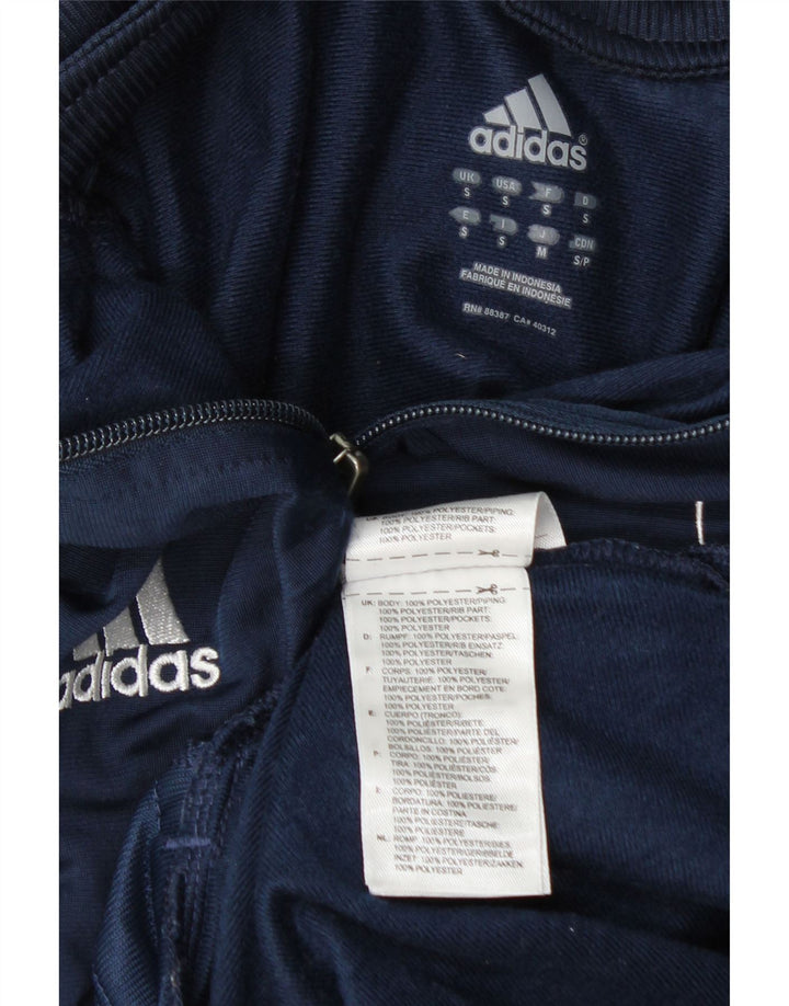 Adidas Hommes Spartans Graphic Survêtement Top Veste Petit Bleu Marine Polyester