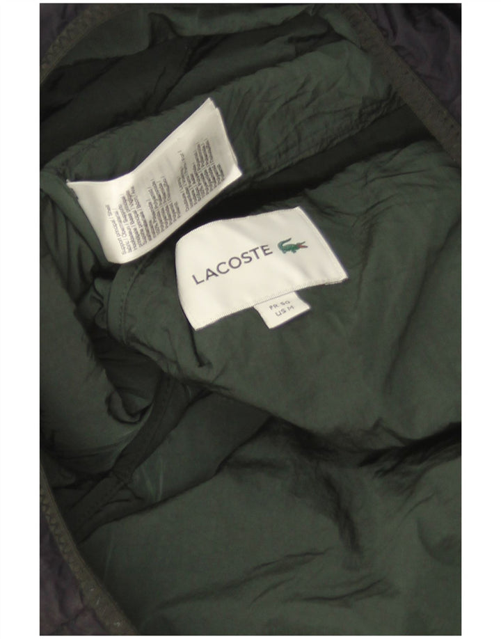 Lacoste Veste matelassée à capuche pour homme Taille 50 Bleu marine moyen Polyamide