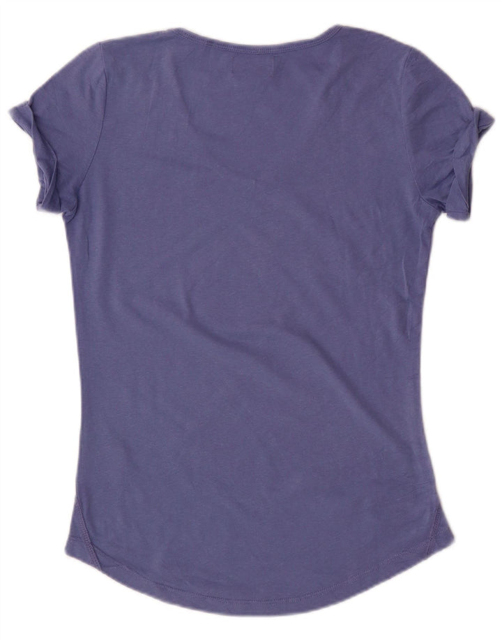 KAPPA T-Shirt Graphique Femme UK 12 Bleu Moyen Coton