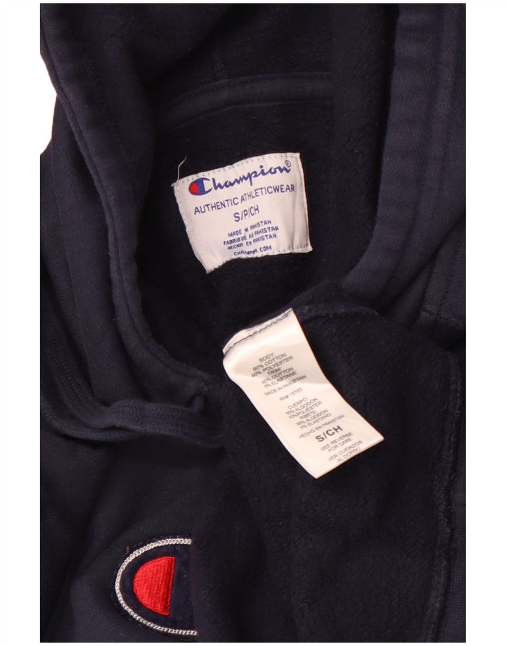 CHAMPION Pull à capuche graphique pour hommes, petit coton bleu marine