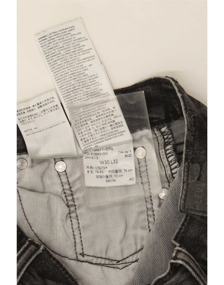 Levi's Jean Slim 511 Homme W30 L32 Gris Coton