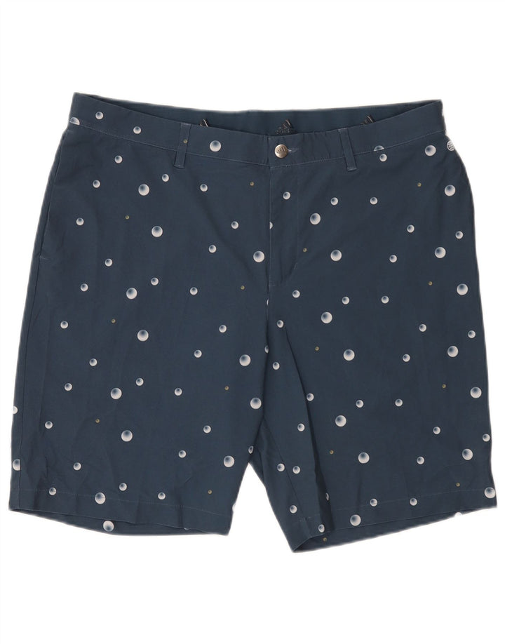Adidas Short Chino Homme W36 Large Bleu Marine Tacheté Polyester
