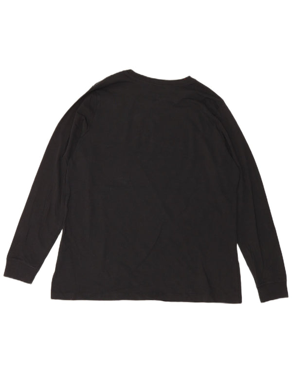 Nike Haut graphique à manches longues pour femme UK 18 XL Noir Coton