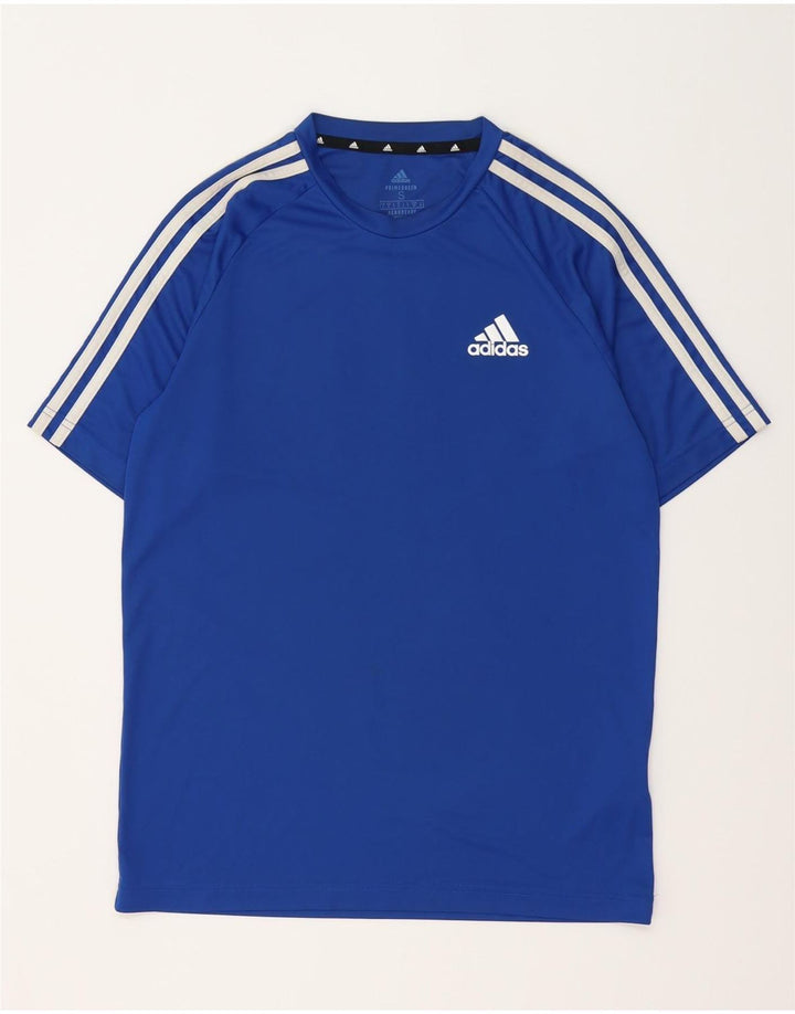 ADIDAS T-Shirt Climalite Homme Petit Bleu Polyester
