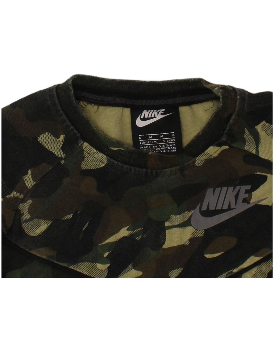 NIKE Sweat-shirt graphique pour garçon 5-6 ans Camouflage vert moyen