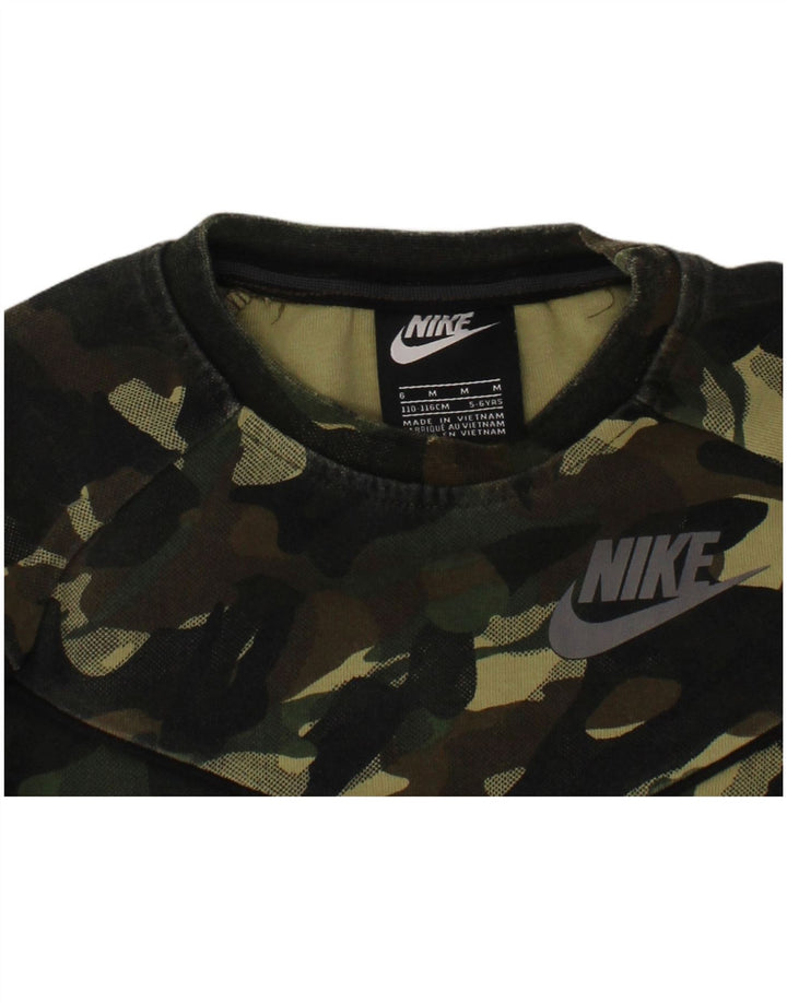 NIKE Sweat-shirt graphique pour garçon 5-6 ans Camouflage vert moyen