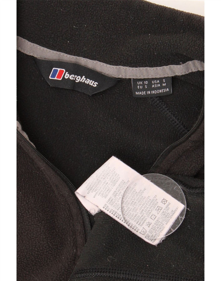 BERGHAUS Pull polaire à col zippé pour femme UK 10 Small Noir Polyester