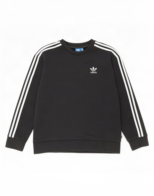 Adidas Sweat-shirt surdimensionné pour femme UK 8 Petit coton noir