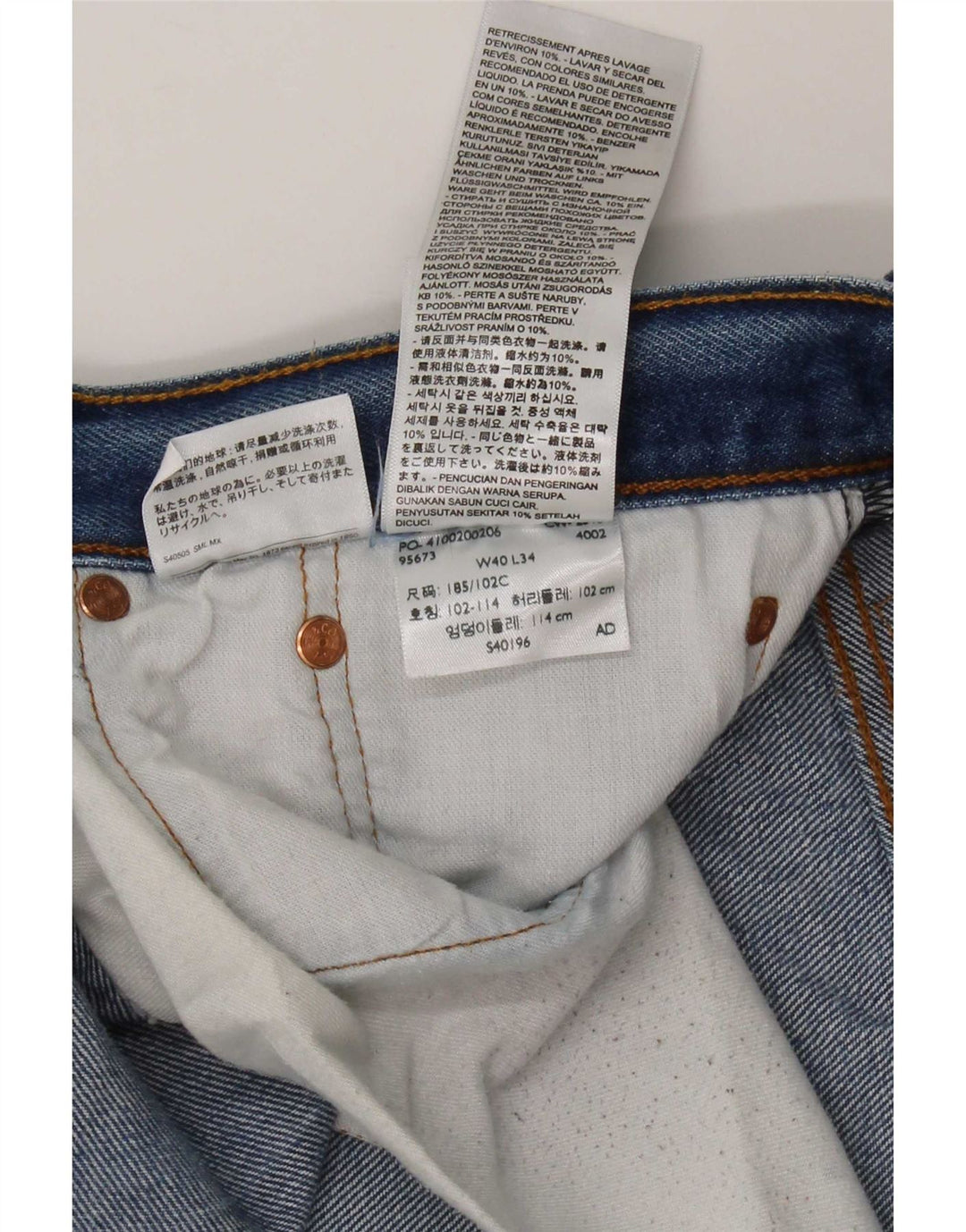 Levi's Jean Droit Homme W40 L34 Bleu Coton