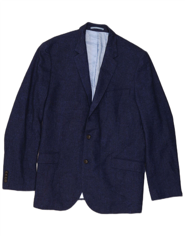 Marks & Spencer Veste blazer à 2 boutons pour homme UK 44 XL Bleu marine à chevrons