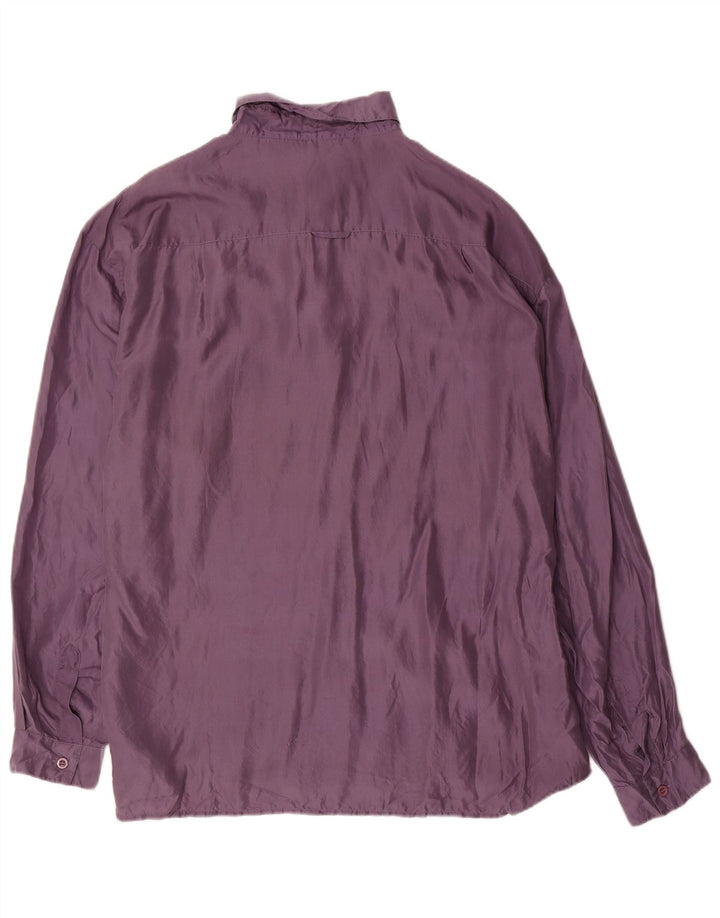 vintage Chemise Homme Taille 43/44 Grande Soie Violette