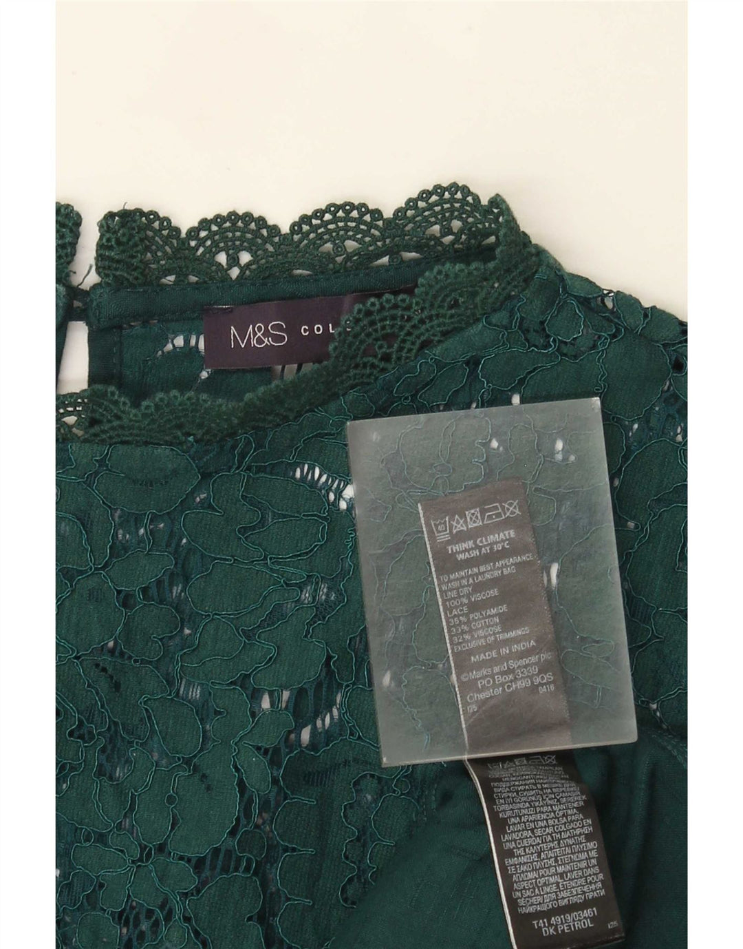 Marks & Spencer Chemisier Femme UK 22 3XL Vert Viscose