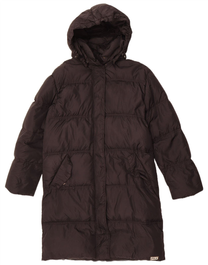 Fila Manteau matelassé à capuche pour femme IT 44 Medium Noir Polyamide