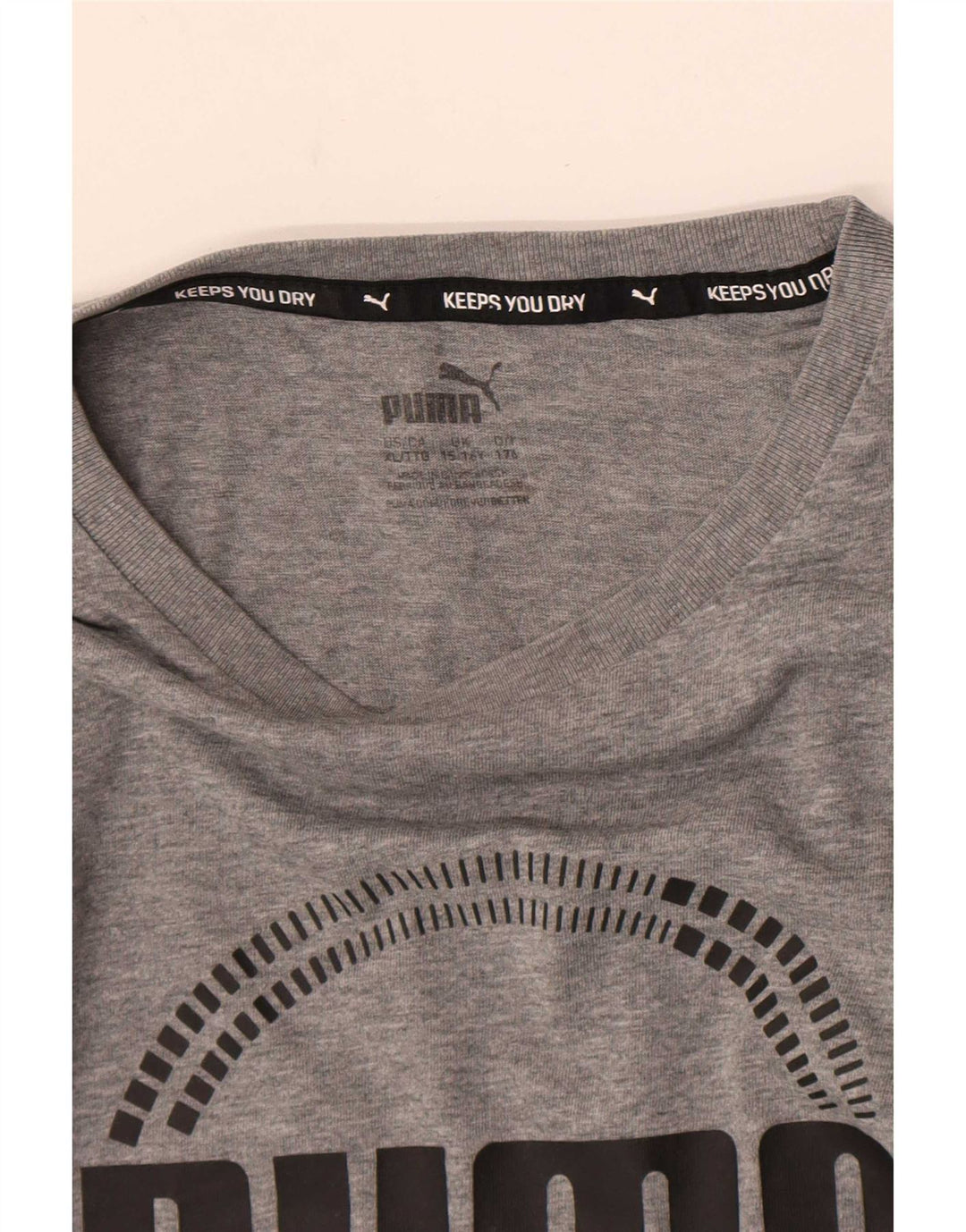 Puma T-Shirt Graphique Garçon 15-16 ans Gris