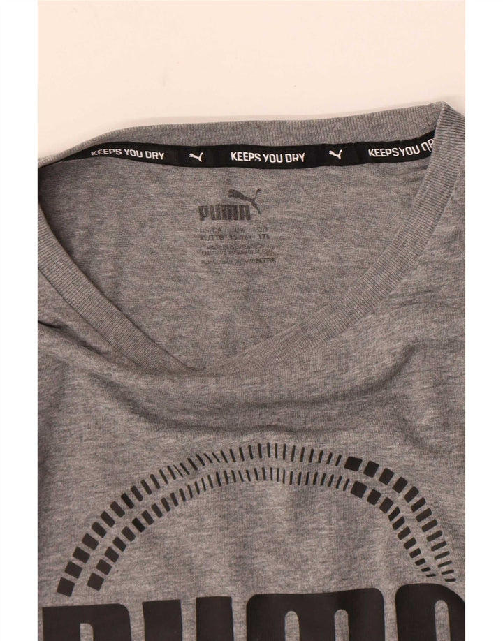 Puma T-Shirt Graphique Garçon 15-16 ans Gris
