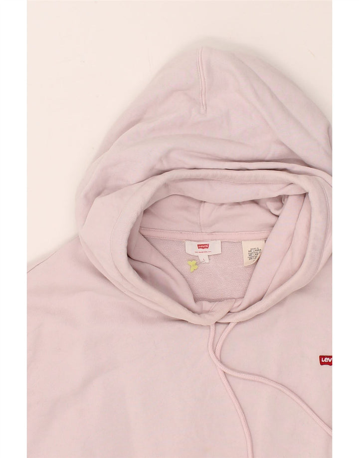 LEVI'S Womens Oversized Hoodie Jumper UK 16 Large Purple Vintage Levi's and Second-Hand Levi's from Messina Hembry 