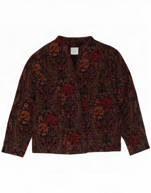 Jessica Howard Veste blazer ouverte pour femme UK 14 Rayonne cachemire noire moyenne
