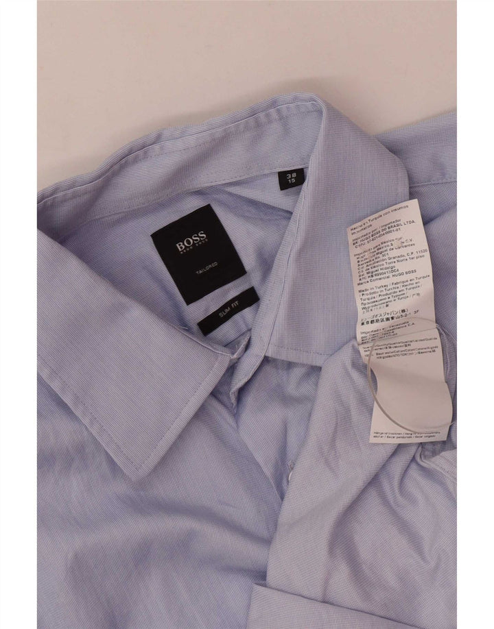 Hugo Boss Chemise Slim Fit Homme Taille 38 15 Coton Bleu Moyen