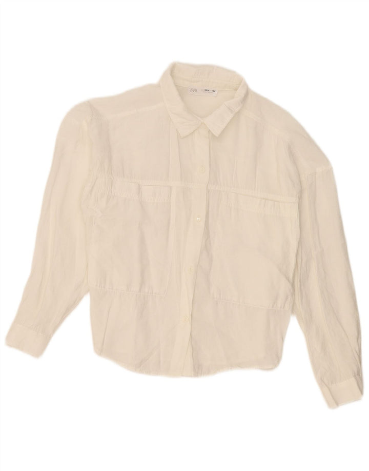 Chemisier Chemise Fille Zara 13-14 Ans Blanc Modal