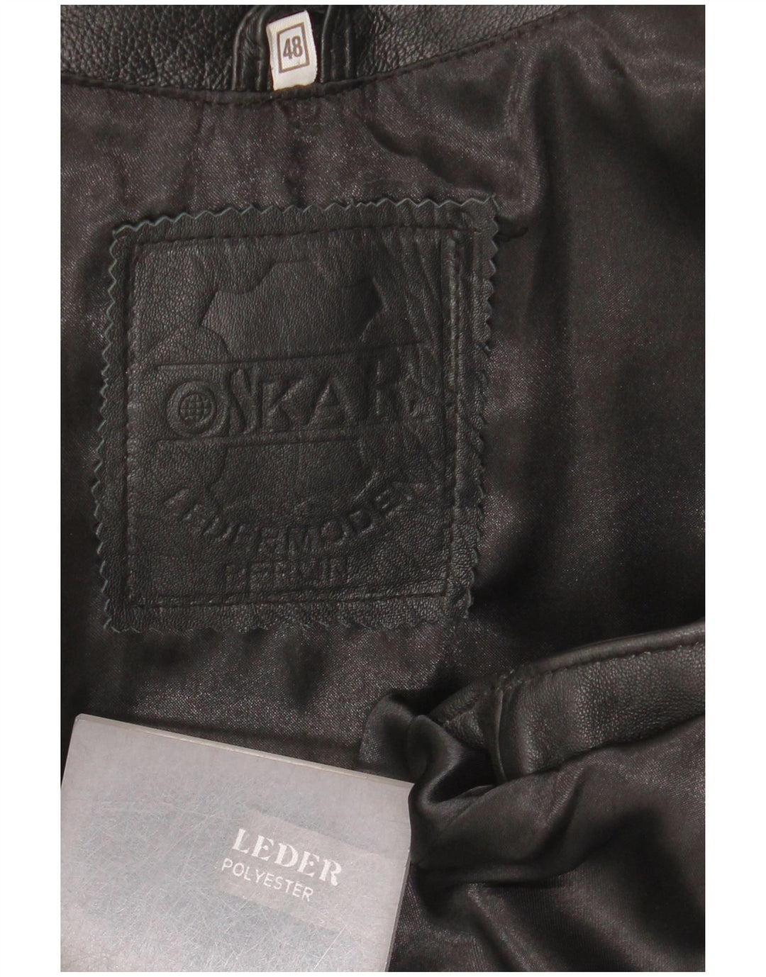 gilet en cuir homme vintage IT 48 Cuir noir moyen