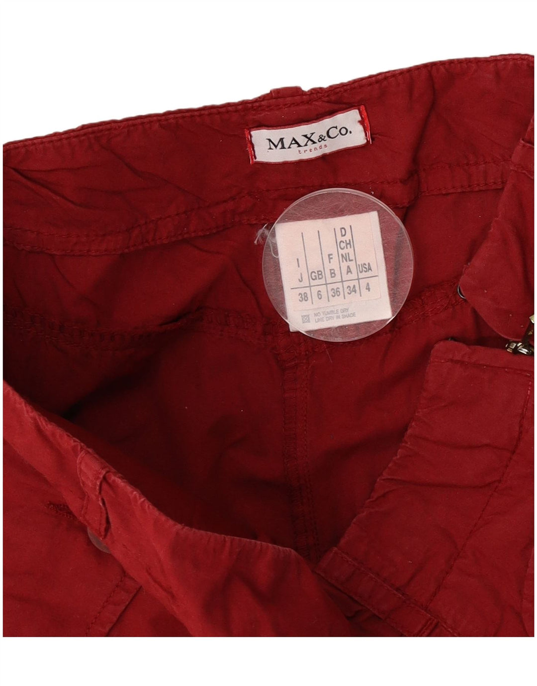 Max & Co. Jupe mi-longue pour femme UK 6 Small W26 Coton rouge