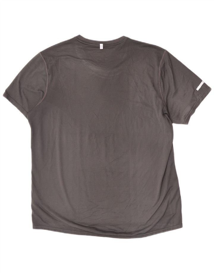Nike T-shirt graphique pour hommes, grand, gris, polyester, sport