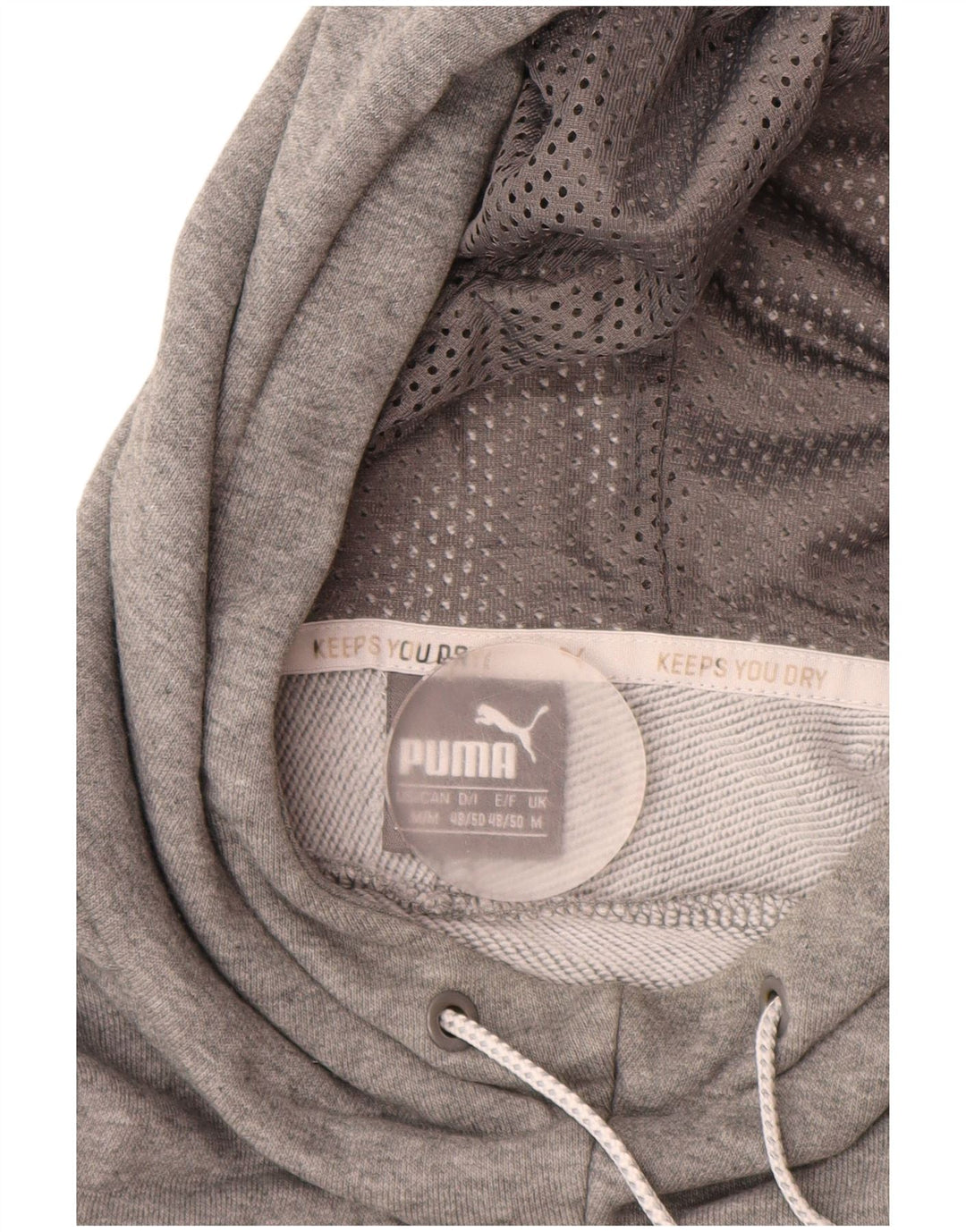 PUMA Pull à Capuche Graphique Homme Gris Moyen Coton